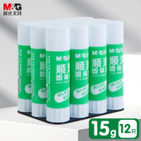 晨光文具 12个/盒 15g 顺滑强黏性固体胶高粘度PVA固体胶水/胶棒 快干耐用便携ASGN7103