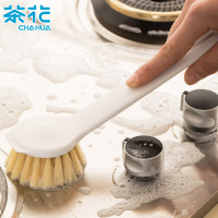 茶花 长柄锅刷 刷锅刷子 洗锅刷洗碗刷子厨房水槽灶台清洁刷 剑麻刷头