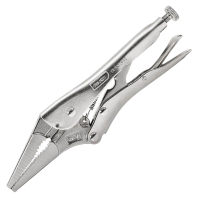 得力(deli)9寸尖嘴大力钳85mm 1把 大力钳圆口尖嘴直口带刃加持钳固定钳多功能专业级加力钳子 DL109209Z