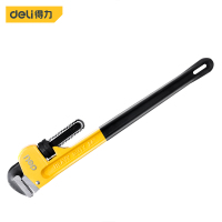 得力(deli) DL2524 管子钳24寸(黄)工具管钳管子钳自紧大号小管钳子多功能扳手水管重型速快 1把