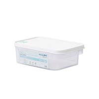 茶花 欧铂兹*保鲜盒 000017 单个装 2600ml 塑料保鲜盒长方形带盖透明耐热食品收纳盒子微波炉用