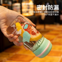 茶花(CHAHUA)儿童水杯随行杯卡通幼儿园塑料水瓶防摔便携轻巧冷热耐固 380ml 1个装 050045