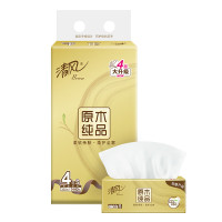 清风抽纸原木金装面巾纸巾餐巾纸抽擦手纸小包装4层厚家用实惠装 [190*132]90抽一提4包