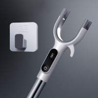 大卫 不锈钢衣杆家用叉子伸缩晾衣杆晒衣叉杆子宿舍撑衣杆衣服衣叉 冰峰白 大卫Y7-照明撑衣杆