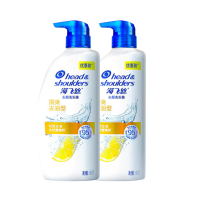 海飞丝 2瓶装 洗发水套装清爽去油500g/瓶 柠檬香型黄瓶 送80g海飞丝洗发水(香型随机)