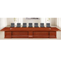 名杨菲特龙 油漆实木贴皮职员会议桌办公会议培训洽谈桌会客桌 7米*2米多人位