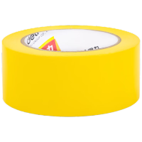 得力(deli)6卷装 警示胶带48mm*33m加厚PVC耐磨防水地标线胶带 警戒隔离斑马线胶带 33772 黄色款
