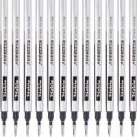 宝克(BAOKE)1.0mm 12支装 黑色大容量中性笔笔芯 水笔签字笔替芯 PS2220