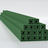 冀纵横 枕木垫木军绿色 200*15*15cm 复合聚乙烯防潮防虫蛀集装箱枕木仓储用回字形