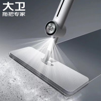 大卫 喷水平板拖把36cm杆长128cm2布A9微湿喷雾清洁养护一次搞定