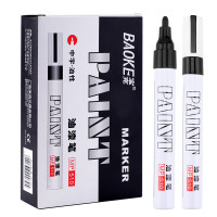 宝克(BAOKE)MP510 黑色 一盒装 油性油漆笔 签名笔签到笔记号笔涂鸦笔 12支/盒