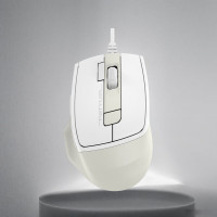 双飞燕(A4TECH)飞时代FM45SAir有线空中多媒体快捷办公鼠标静音苹果mac通用办公一键截屏米白色