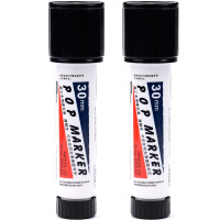 宝克(BAOKE)MK830-30 黑色 2支装 POP唛克笔 海报广告画笔 彩色马克笔记号笔 30mm