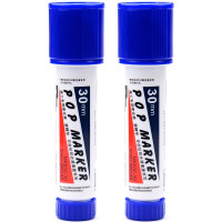 宝克(BAOKE)MK830-30 蓝色 2支装 POP唛克笔 海报广告画笔 彩色马克笔记号笔 30mm