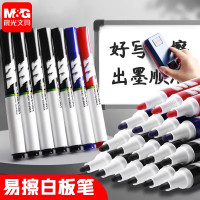 晨光文具 白板笔可擦大容量教师用黑板笔水性记号笔儿童易擦画板笔 黑色 10支/盒 AWMY2201A