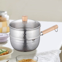 德铂Debo 小奶锅雪平锅不锈钢辅食锅煮面泡面锅通用18cm DEP-DS430