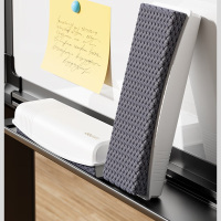 得力(deli) 白板磁性白板擦 高端耐用时尚办公板擦 白板配件白板笔磁吸可用擦除笔迹白板专用板擦128*44*26mm