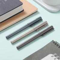 晨光文具 X200系列拔盖中性笔碳素子弹头黑色水笔0.5mm 学生考试用商务办公签字笔 AGPB5806A 12支/盒