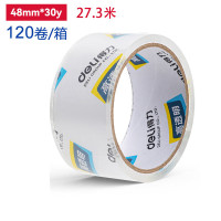 得力(deli) 单筒装 高透封箱胶带30200封箱胶带48mm*30y*50um(6卷/筒)(高透)文具快递打包胶带