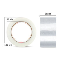 得力(deli) 单筒装 30278封箱胶带55mm*200y*50um(6卷/筒)(普透)文具胶带快递打包胶带