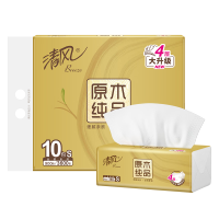 清风[李昀锐同款]抽纸 丝柔4层90抽*10包S码 卫生纸巾 新老包装交替