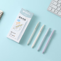 晨光文具 大白按动中性笔0.5mm黑CS针尖锥握感舒适学生刷题按动签字笔12支/盒 AGPK5001A