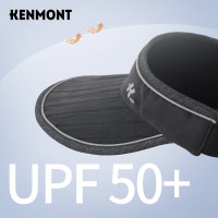 卡蒙(Kenmont)运动吸汗速干可折叠空顶太阳帽男春夏轻量化防风uv防晒帽KM-6042