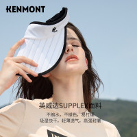 卡蒙(Kenmont)户外防紫外线防晒帽女夏天鸭舌帽大头围长帽檐空顶帽大脸宽檐 KM-3876 弹力大 56.5cm