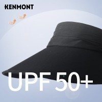 卡蒙(Kenmont)防紫外线沙滩度假空顶帽女大檐遮脸遮阳防晒太阳帽显脸小KM-6035