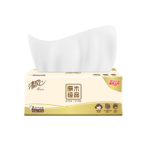 清风(APP)原木纯品盒装抽纸餐巾纸面巾纸巾2层200抽36盒 清风B338C2原木盒抽整箱 1层 1