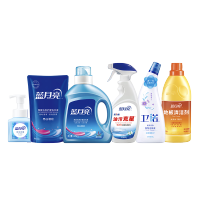 蓝月亮全屋清洁生活礼包 洗衣液地板清洁剂油污克星洁厕液洗手液 81001002