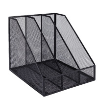 得力deli 1只装黑色三联金属网状文件框 78985