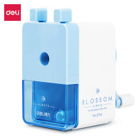 得力deli 蓝色 削笔机卡通手摇卷笔刀铅笔转笔器学生文具用品 0744