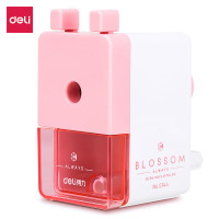 得力 红色 削笔机卡通手摇卷笔刀铅笔转笔器学生文具用品 0744