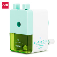 得力(deli)绿色 削笔机卡通手摇卷笔刀铅笔转笔器学生文具用品 0744