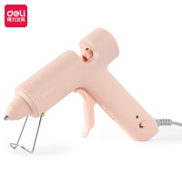 得力(deli) 热熔胶枪 31401 粉色 热胶枪家用手工DIY制作热融胶枪小号 10W