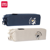 得力(deli) 笔袋 66683D 颜色随机 小狗假期小方包 1个装 多用途笔袋高颜值大容量男女生便宜笔袋