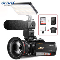 欧达(ORDRO)顶配版 4K摄像机专业直播录像机家用手持DV光学变焦高清数码摄影机vlog短视频会议 AC5