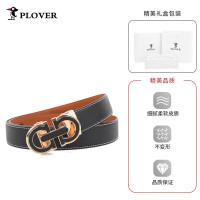 PLOVER皮带 黑色 GD24AK84-DA-B1 情人节头层牛皮腰带男士