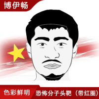 博伊畅 恐怖分子头靶(带红圈) 20.5*27.5 训练靶纸打靶器材考核打靶射击靶纸 恐怖分子头靶 1千张/包