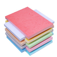 鑫莱美(Xinlaimei)5包装 A4 平面皮纹180克 浅黄 仿皮花纹胶装标书装订打印纸 100张/包