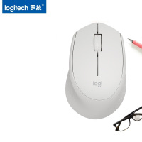 罗技(Logitech)M275 白色 无线鼠标 办公鼠标 右手鼠标 带无线2.4G接收器