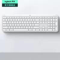 罗技(Logitech)K950 白色 无线蓝牙键盘 双模静音键盘办公键盘薄膜笔记本电脑手机Mac平板ipad键盘