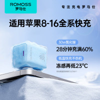 罗马仕COOL电30W苹果充电器氮化镓双口快充头兼容手机平板Type-C插头 蓝AC30SA