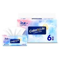 洁柔(C&S)抽纸无香抽取式软抽3层100抽面巾纸餐巾纸抽手纸巾家用卫生纸批发 3层 100抽*6包 (缤纷系列)
