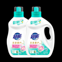 超能洗衣液花漾柔护 天然椰油生产无刺激更柔软 花悦蔷薇香 1kg*2