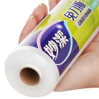 妙洁 保鲜膜点断式免刀撕一次性手撕PE保鲜膜微波炉冰箱适用 中碗 25cm*50米 M160DME-HN 单卷