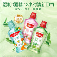 高露洁(Colgate)茉莉绿茶漱口水含氟漱口水深层清洁去口臭清新无酒精250m