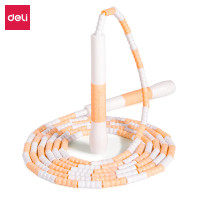 得力(deli)安格耐特FT112软胶手柄竹节跳绳(不计数)(2.4米)(蓝)