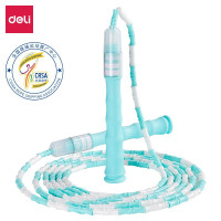 得力(deli)安格耐特F4104儿童跳绳初学者学生竹节跳绳不打结幼儿园训练珠节绳(不计数)(蓝)